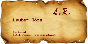 Lauber Róza névjegykártya