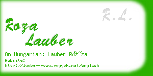 roza lauber business card